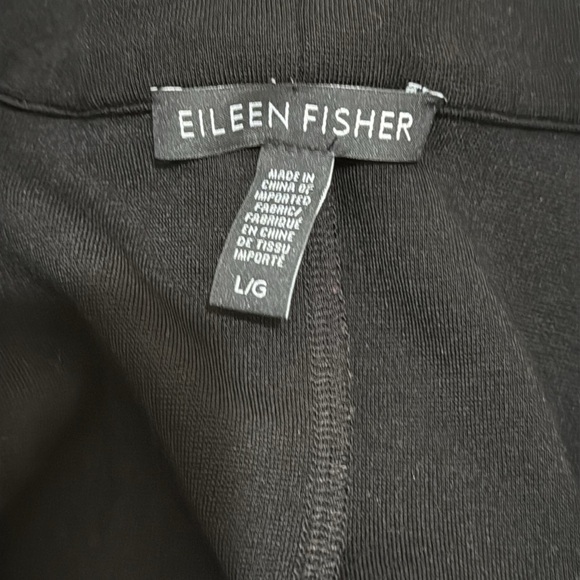 Eileen Fisher Single Button Long Sleeve Medium Weight Black Jacket Size Large - Picture 6 of 7